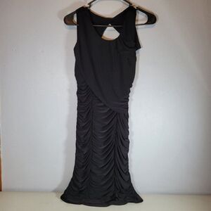 Dusak Designs Dress Womens XS Black Ruched